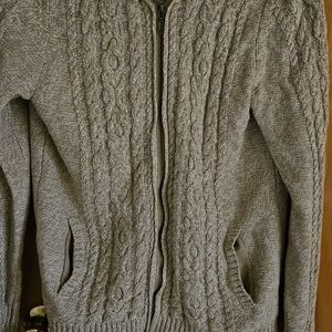 LL bean full zip sweater with hood
